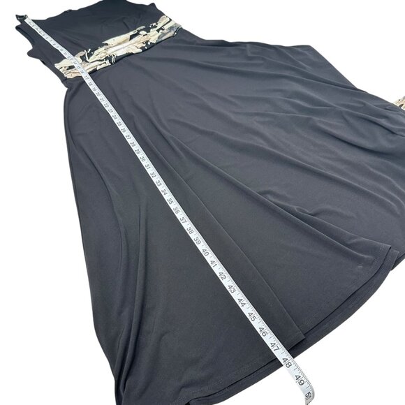 Jessica Howard Women Floral Print Sequin Jacket Maxi Dress Set SZ 6 Black/Beige - Picture 5 of 16